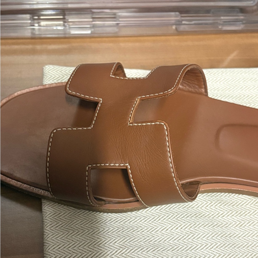Hermes Leather Slide Sandals - Picture 3 of 6